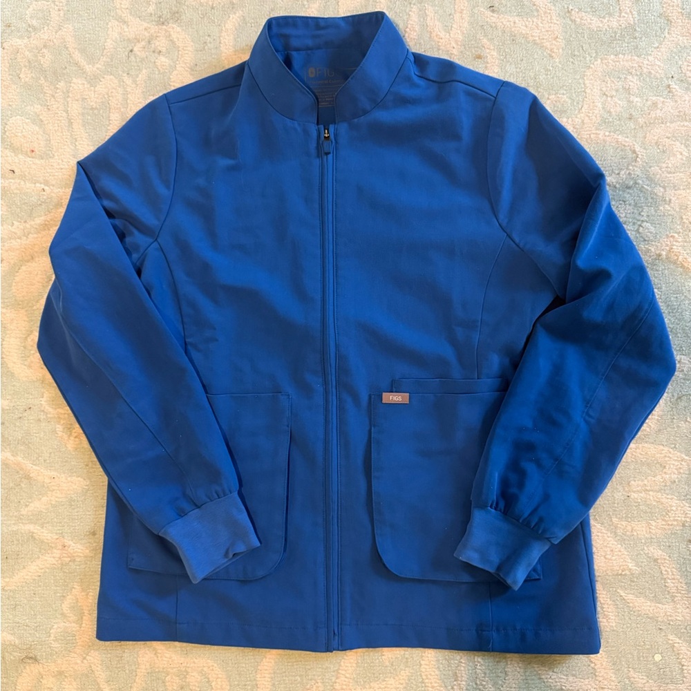 FIGS royal blue scrub jacket
